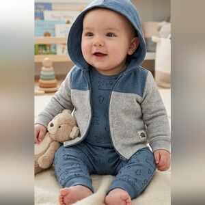Carter's Child of Mine Baby and Toddler Boy Cardigan Outfit Set